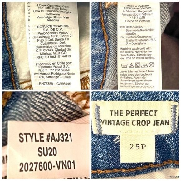 Madewell The Petite Perfect Vintage Jean Rosabelle Wash Comfort Stretch 25P - Picture 5 of 7